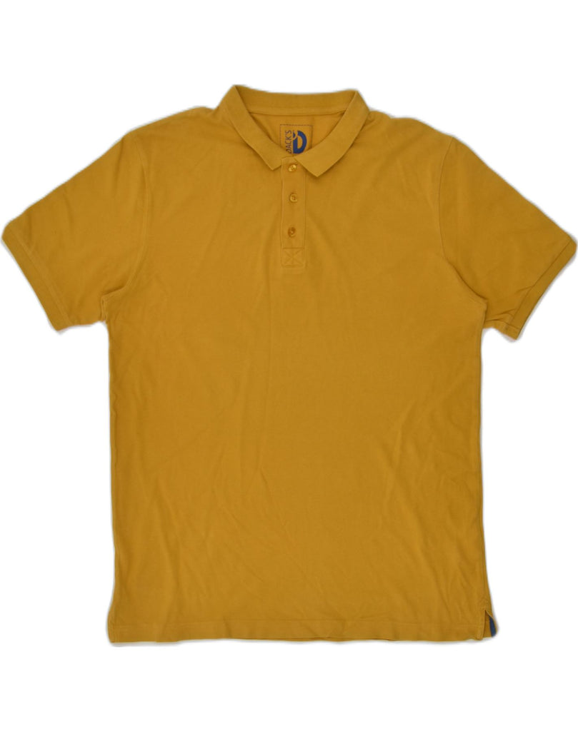 DACK'S Mens Slim Polo Shirt XL Yellow Cotton | Vintage Dack's | Thrift | Second-Hand Dack's | Used Clothing | Messina Hembry 