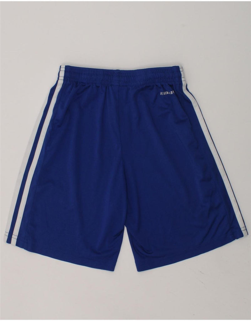 ADIDAS Boys Aeroready Sport Shorts 11-12 Years Blue Polyester | Vintage Adidas | Thrift | Second-Hand Adidas | Used Clothing | Messina Hembry 