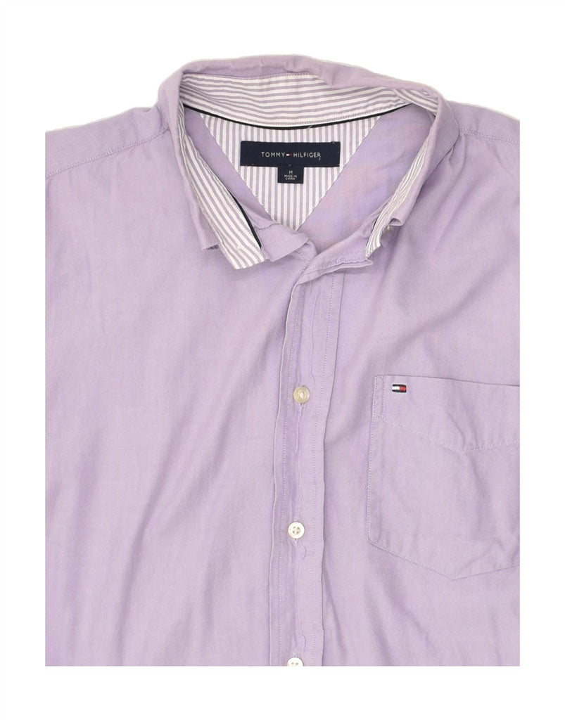 TOMMY HILFIGER Mens Shirt Medium Purple Cotton | Vintage Tommy Hilfiger | Thrift | Second-Hand Tommy Hilfiger | Used Clothing | Messina Hembry 