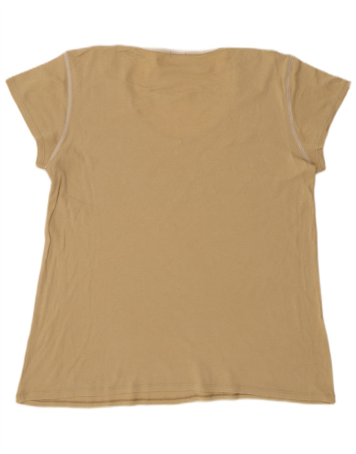 Benetton Womens T-Shirt Top UK 16 Large Beige