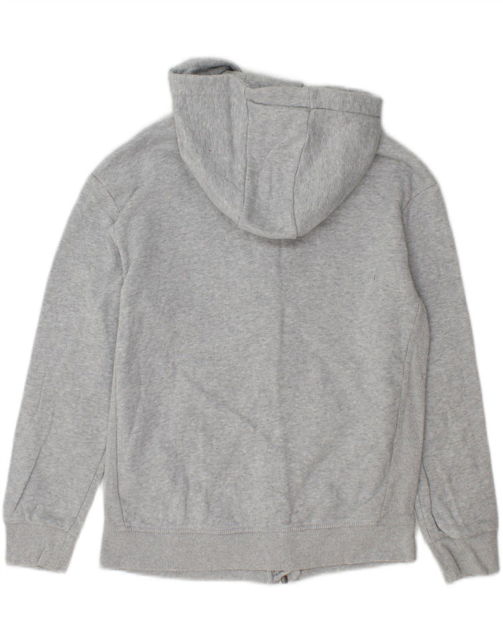 MARKS & SPENCER Girls Zip Hoodie Sweater 10-11 Years Grey Cotton Vintage Marks & Spencer and Second-Hand Marks & Spencer from Messina Hembry 