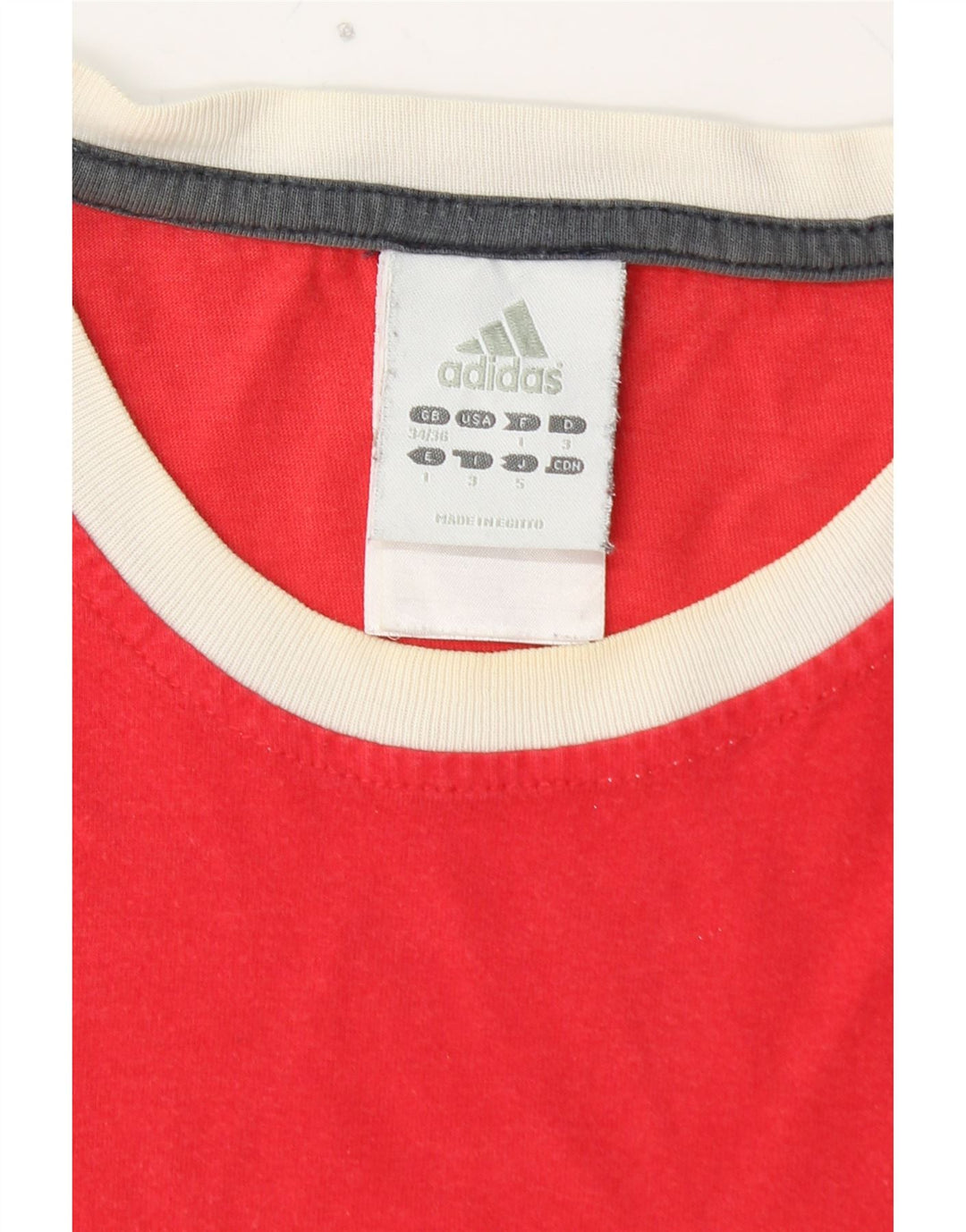 ADIDAS Mens T-Shirt Top UK 34/36 Small Red Cotton Vintage Adidas and Second-Hand Adidas from Messina Hembry 