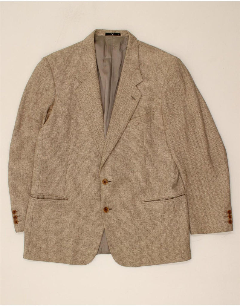 VALENTINO Mens 2 Button Blazer Jacket IT 52 XL Brown Virgin Wool Vintage Valentino and Second-Hand Valentino from Messina Hembry 