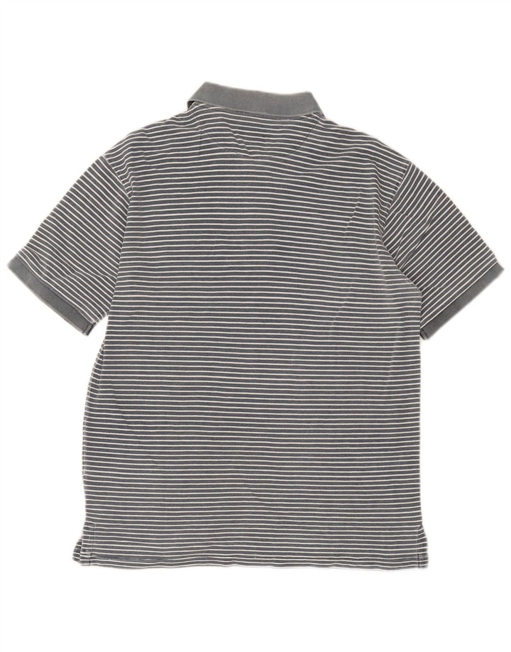 Polo Ralph Lauren Mens Shirt Medium Blue Pinstripe Cotton