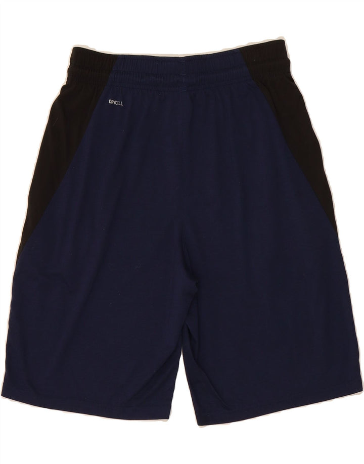 PUMA Mens Graphic Sport Shorts Medium Navy Blue Colourblock Vintage Puma and Second-Hand Puma from Messina Hembry 