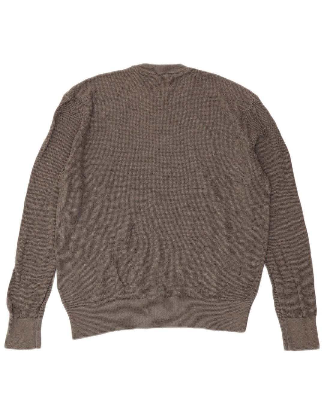 Zara Mens Crew Neck Jumper Sweater Medium Grey Cotton