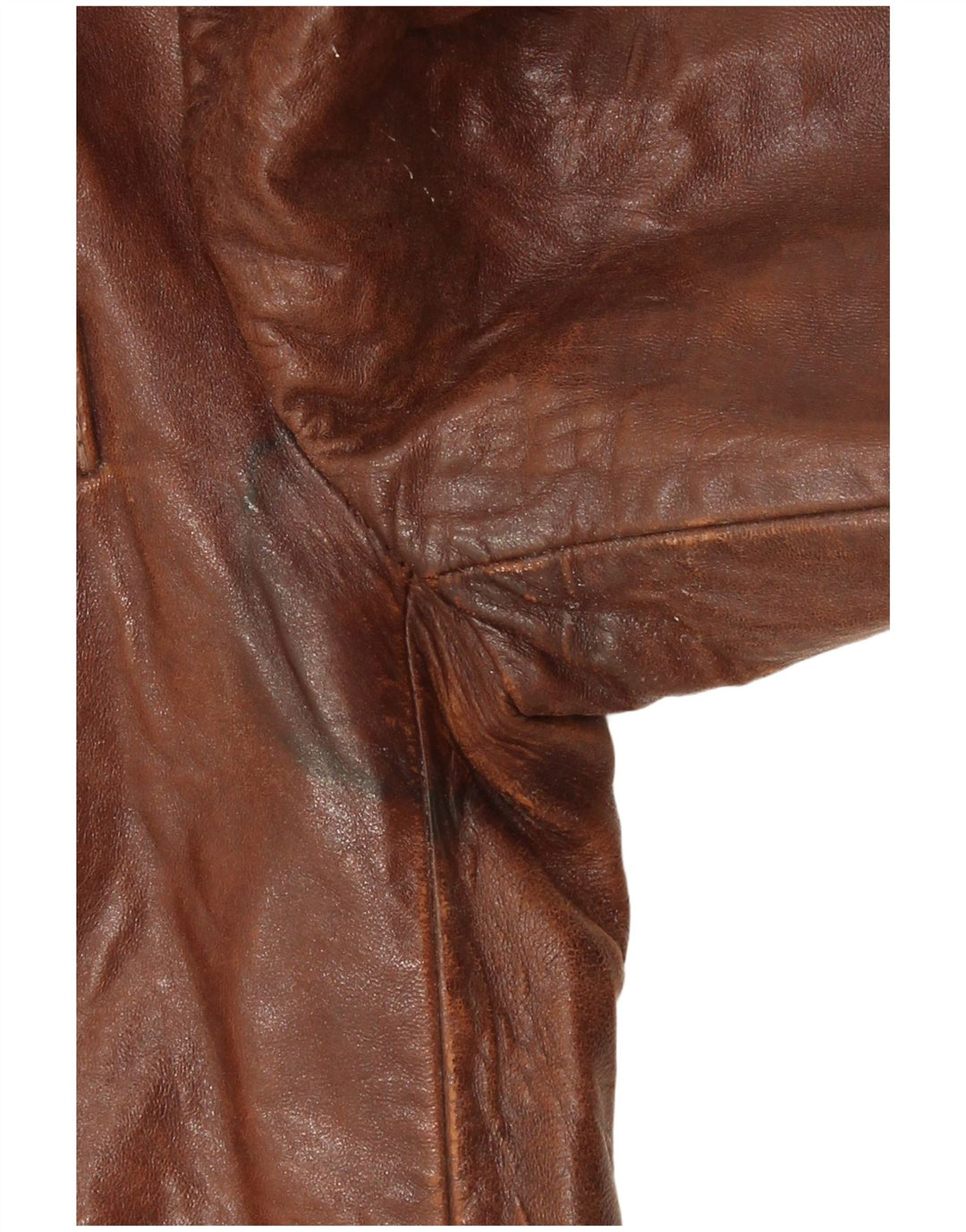 Vintage Mens 2 Button Leather Blazer Jacket IT 44 XS Brown Leather