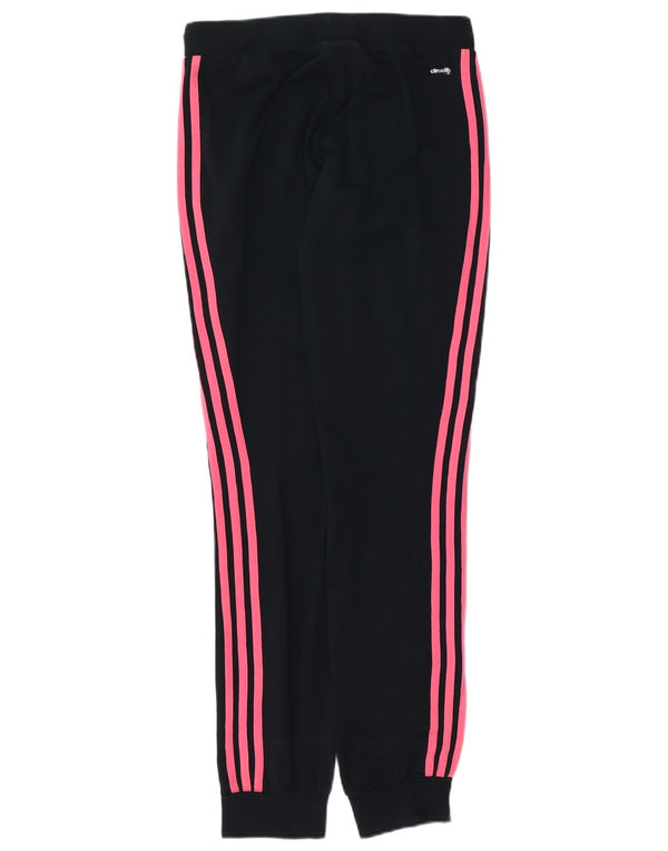 ADIDAS Womens Climalite Tracksuit Trousers Joggers UK 4/6 XS  Black Cotton
