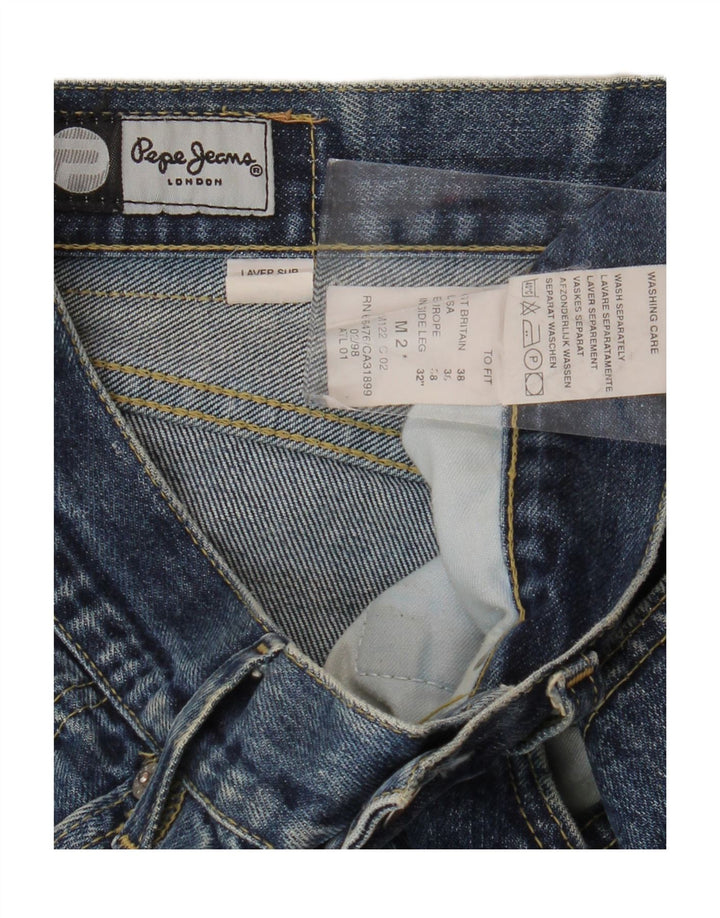 PEPE JEANS Mens Straight Jeans W38 L27 Navy Blue Cotton