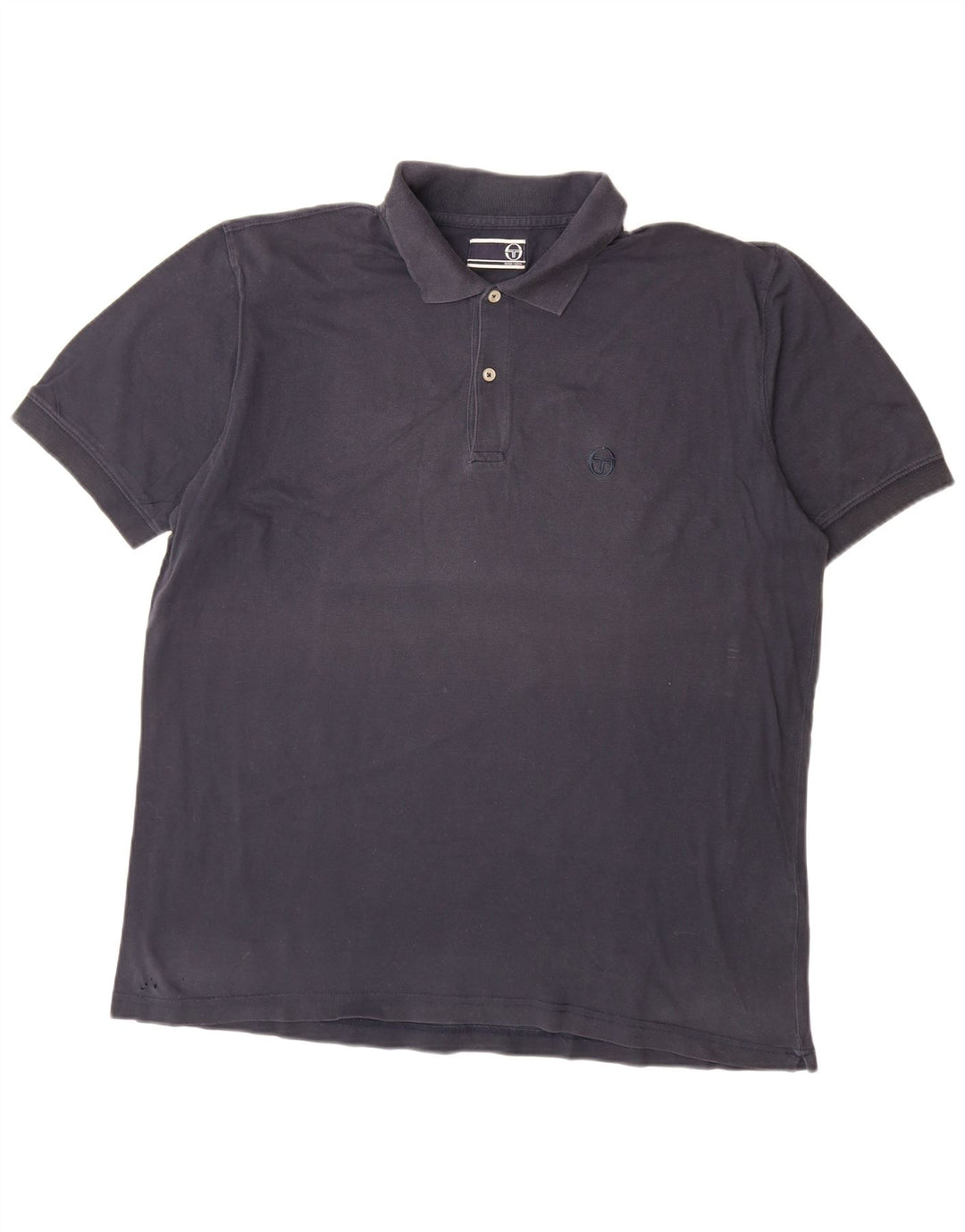 SERGIO TACCHINI Mens Polo Shirt IT 54 XL Navy Blue Cotton