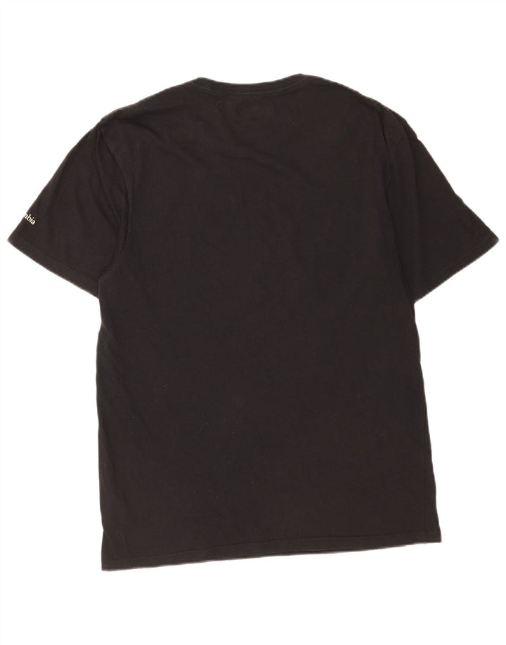 Columbia Mens T-Shirt Top Medium Black Cotton