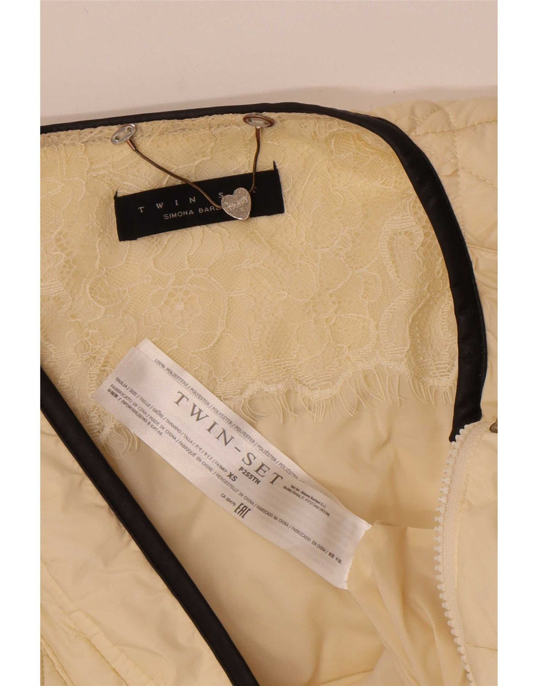 Simona Barbieri Womens Quilted Jacket UK 6 XS Off White Polyester