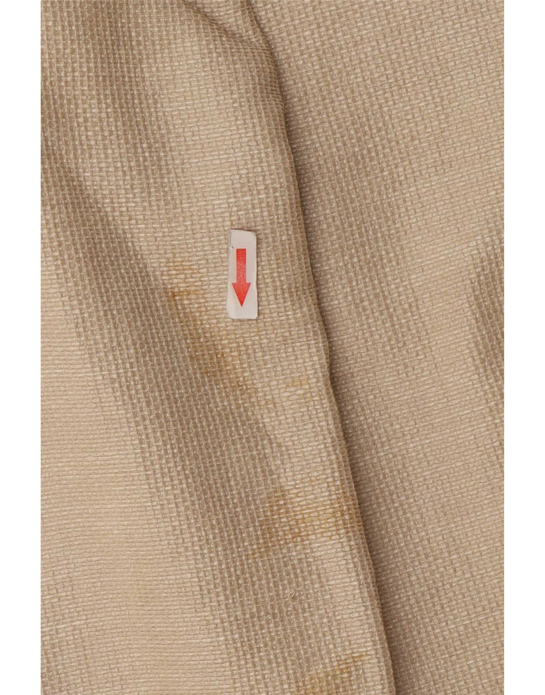 Zara Womens Blazer Jacket UK 12 Medium Beige Cotton