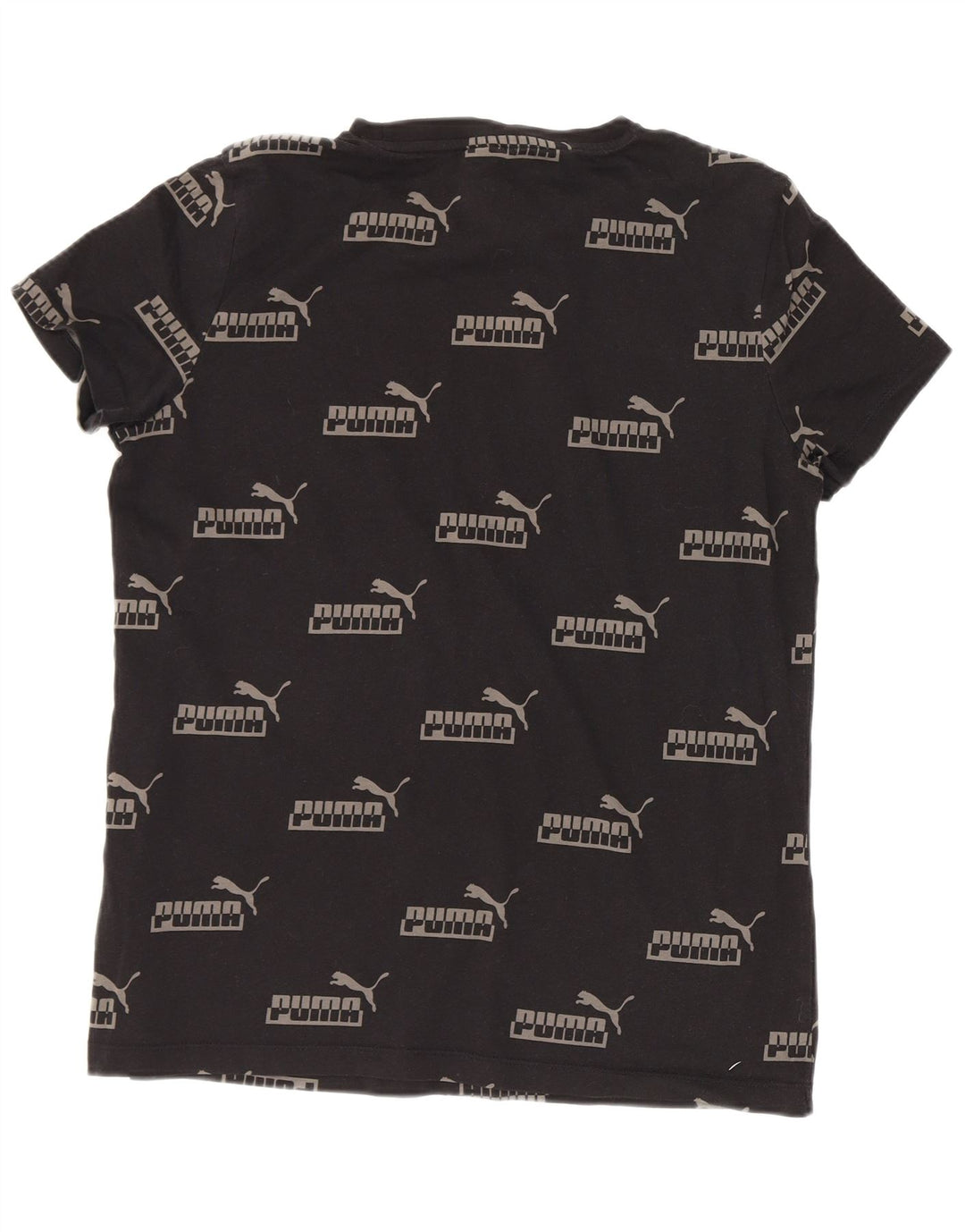 Puma Mens Graphic T-Shirt Top Medium Black Cotton