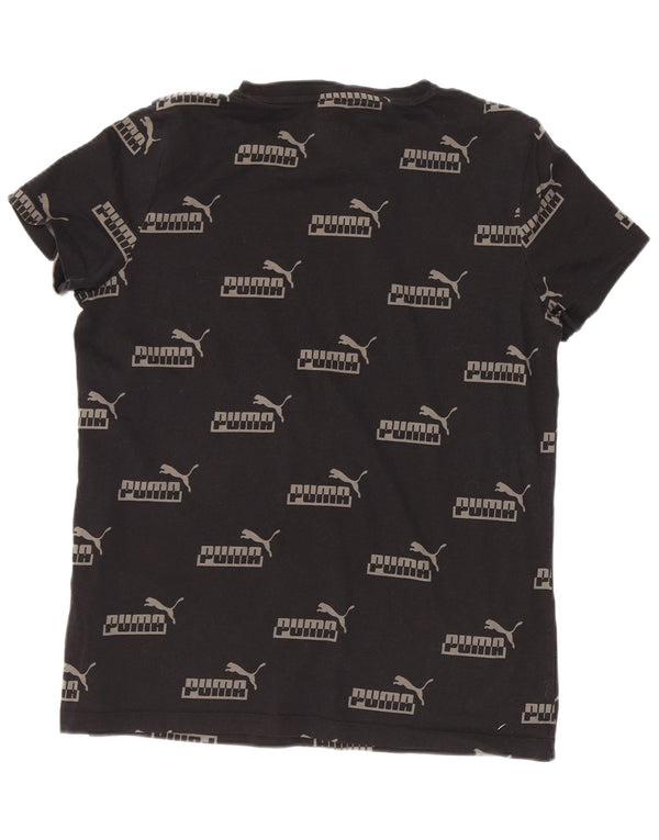 Puma Mens Graphic T-Shirt Top Medium Black Cotton