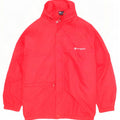 Champion Boys Hooded Rain Jacket 7-8 Years Small Red