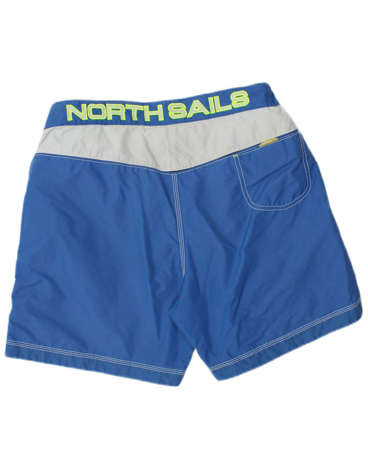 North Sails Mens Graphic Swimming Shorts Medium  Blue Colourblock Polyamide