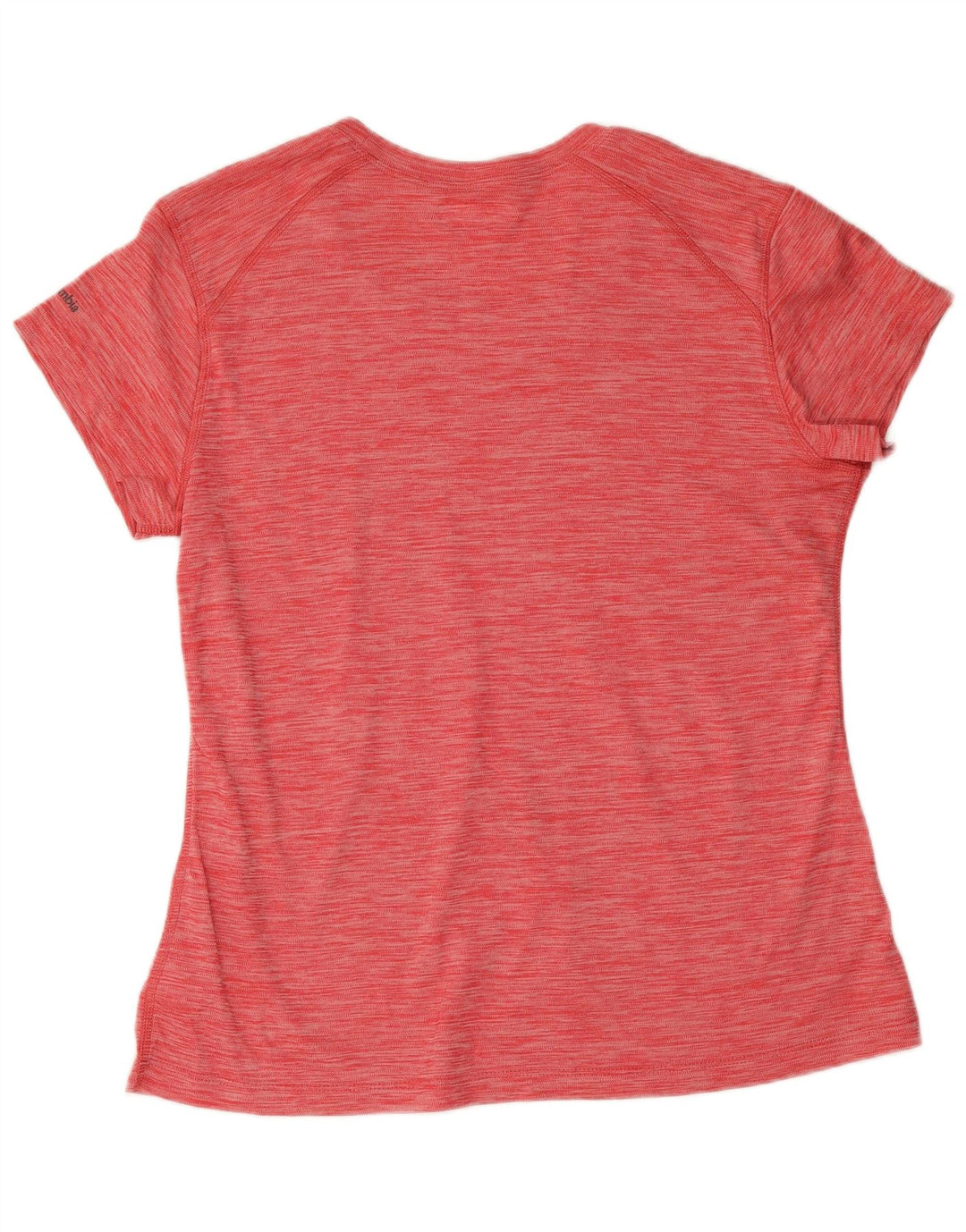 Columbia Womens T-Shirt Top UK 14 Large Red Flecked Polyester