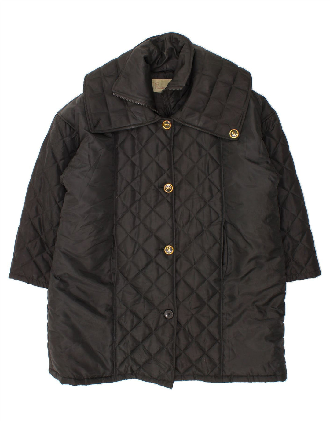 ROBERTA DI CAMERINO Womens Padded Jacket UK 16 Large Black Vintage Roberta di Camerino and Second-Hand Roberta di Camerino from Messina Hembry 