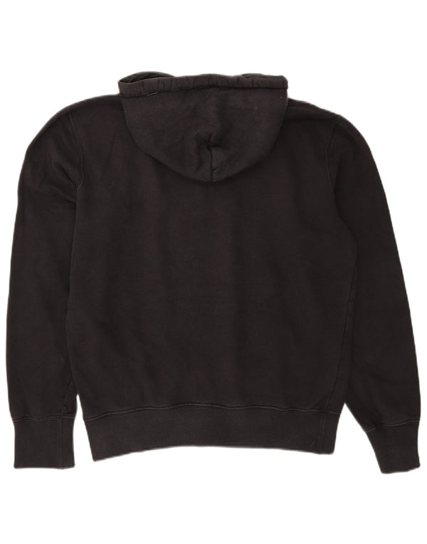 Champion Mens Graphic Hoodie Jumper Medium Black Cotton