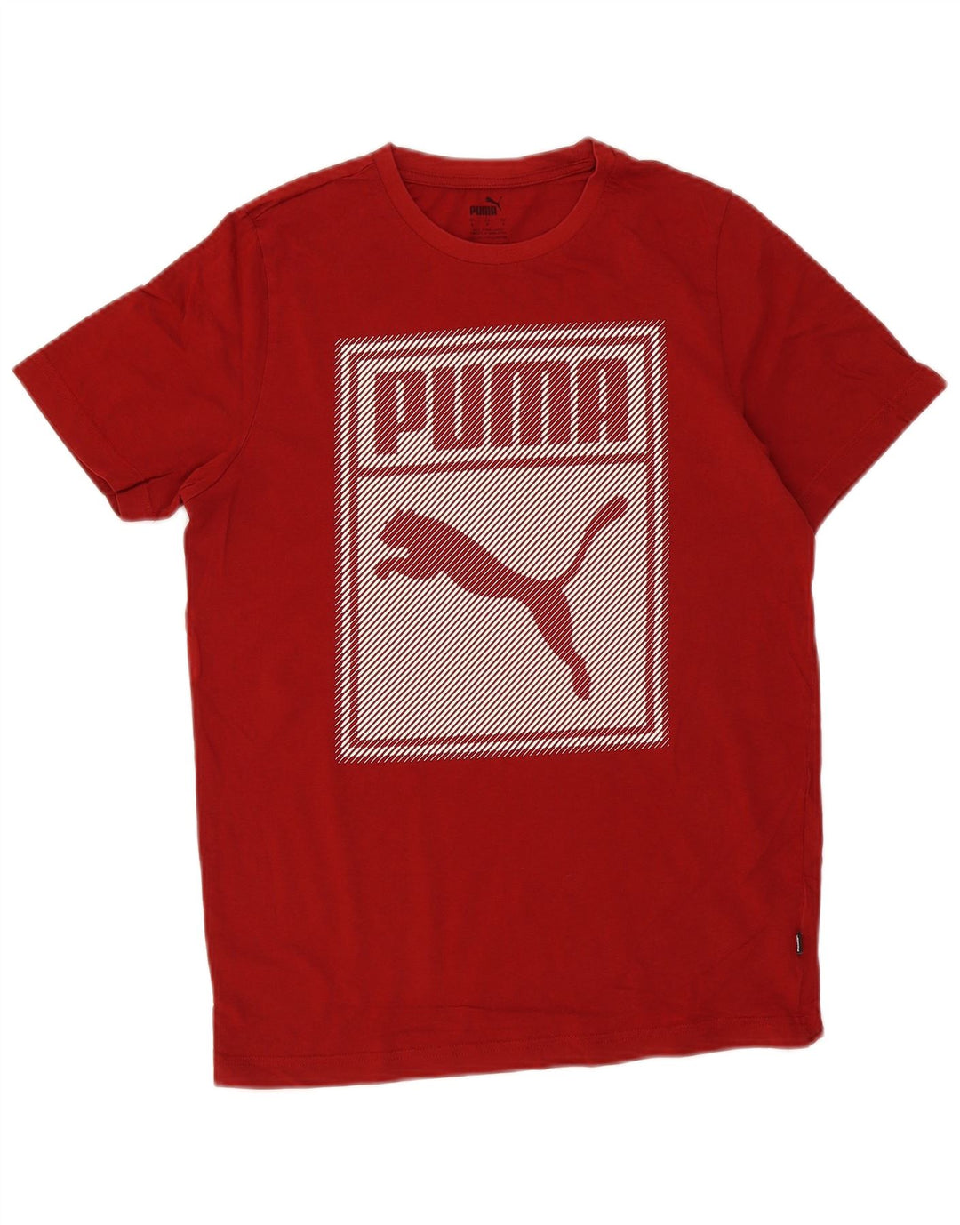 Puma Mens Graphic T-Shirt Top Small Red Cotton