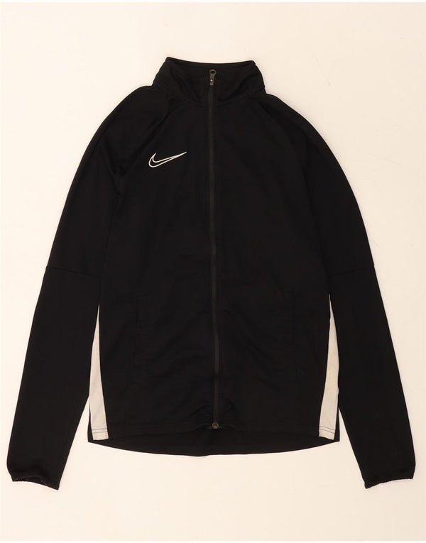 Nike Mens Dri Fit Tracksuit Top Jacket Medium Black Colourblock Polyester