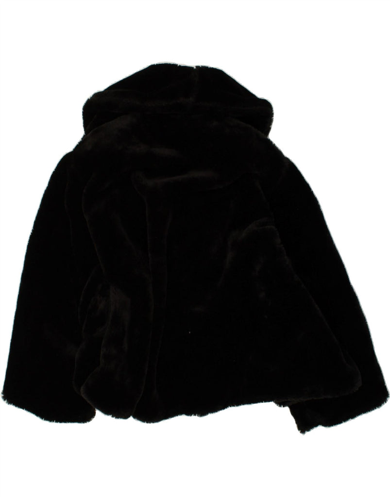 CAPRICIO Womens Oversized Faux Fur Overcoat UK 16 Large Black Acrylic | Vintage Capricio | Thrift | Second-Hand Capricio | Used Clothing | Messina Hembry 