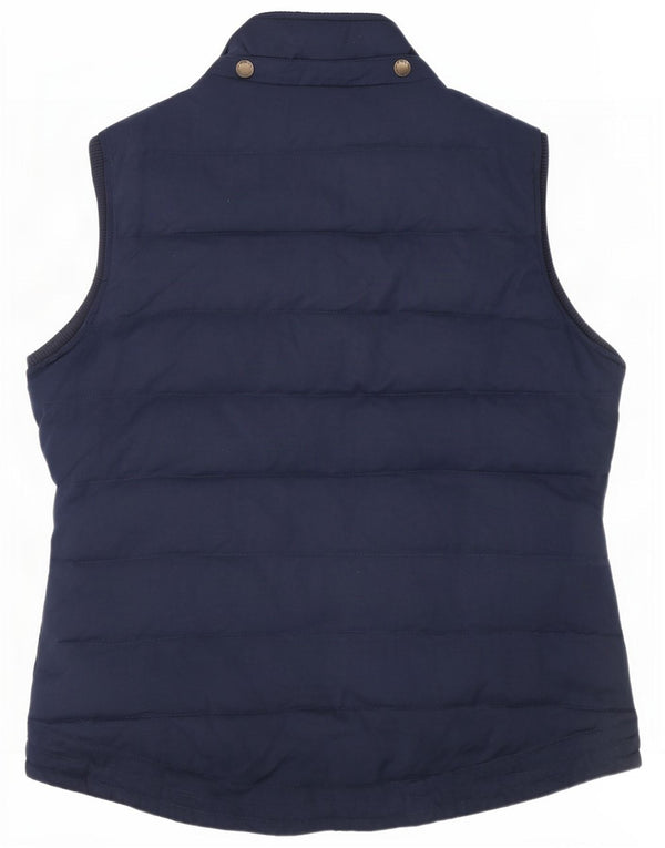 Fat Face Womens Padded Gilet UK 14 Large Navy Blue Polyester