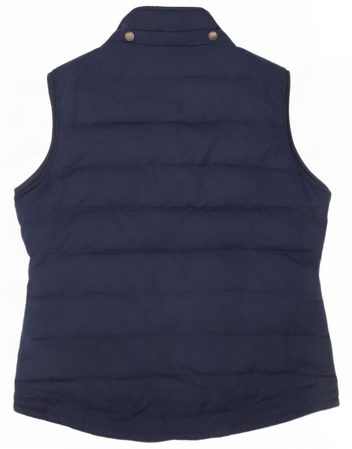 Fat Face Womens Padded Gilet UK 14 Large Navy Blue Polyester