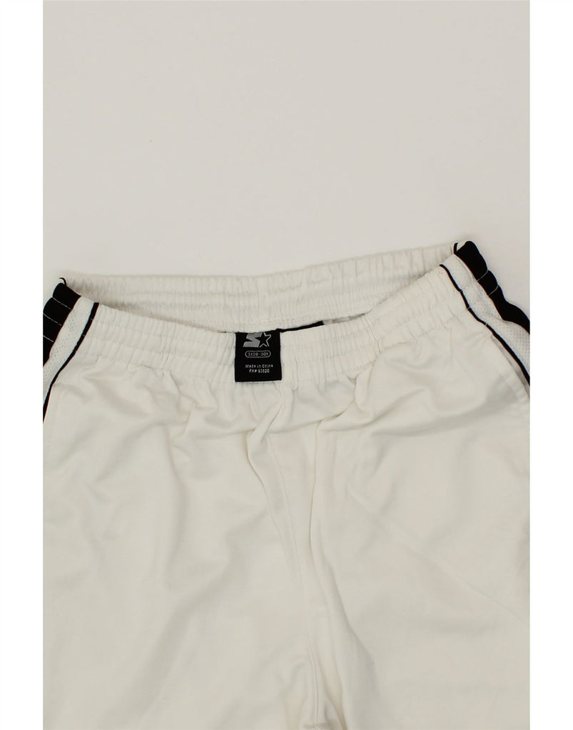 STARTER Mens Tracksuit Trousers Small  White Colourblock Polyester Vintage Starter and Second-Hand Starter from Messina Hembry 