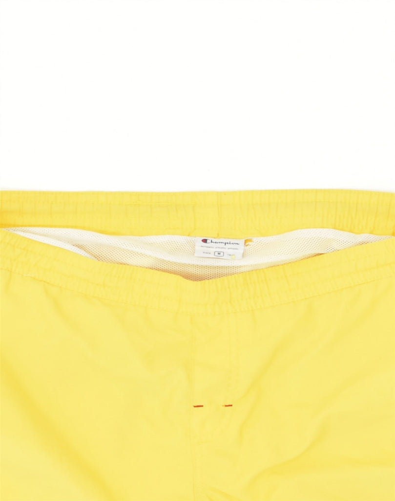 CHAMPION Mens Sport Shorts Medium Yellow Polyester | Vintage Champion | Thrift | Second-Hand Champion | Used Clothing | Messina Hembry 