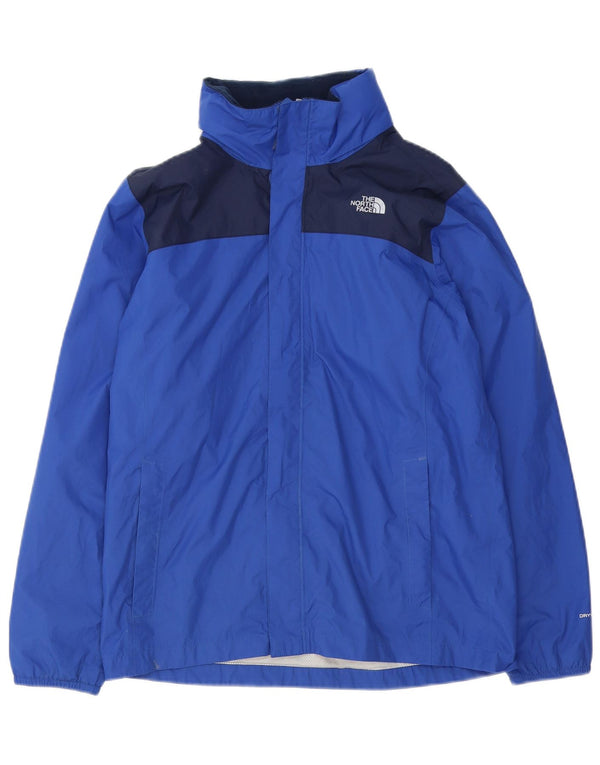 The North Face Boys Windbreaker Jacket 13-14 Years XL Blue Colourblock