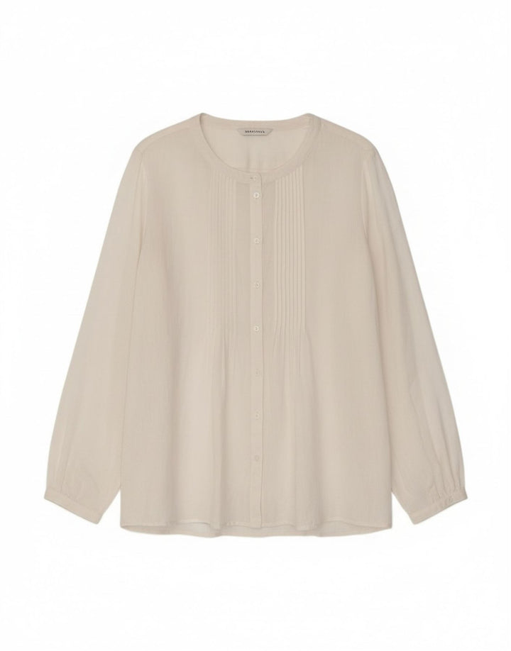 Marella Womens Oversized Shirt Blouse UK 10 Small White Linen