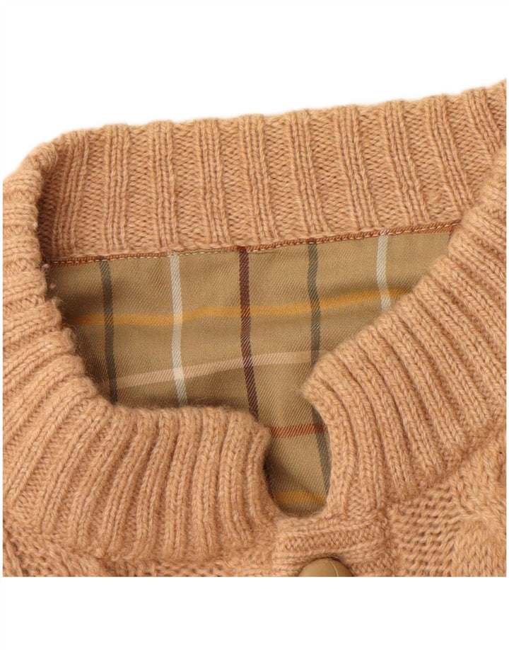 Vintage Mens Cardigan Sweater Large Beige