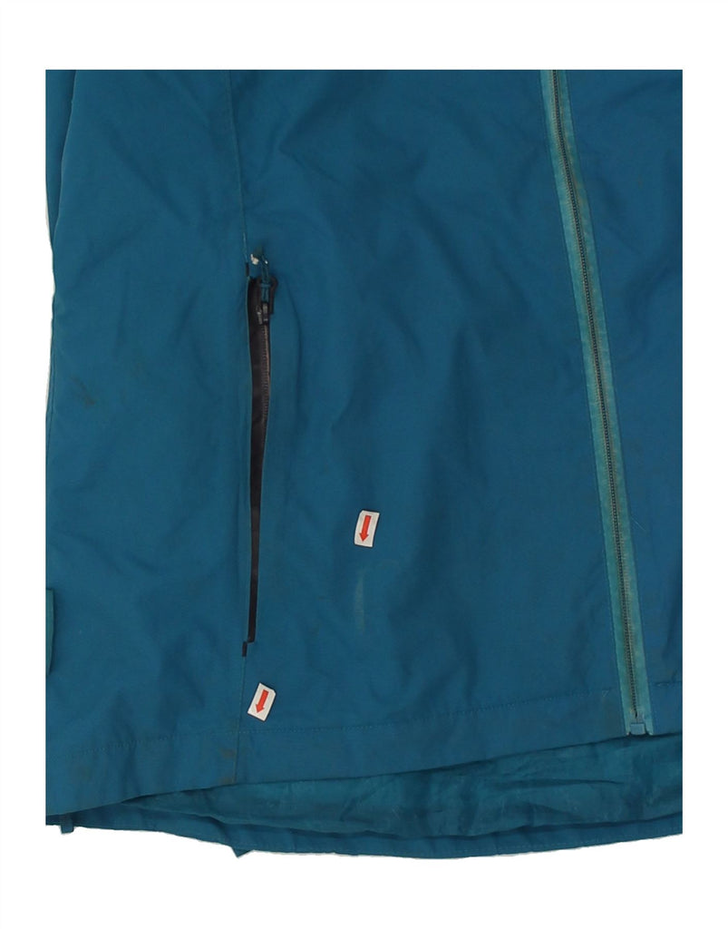 MOUNTAIN WAREHOUSE Womens Hooded Rain Jacket UK 18 XL Blue Nylon | Vintage Mountain Warehouse | Thrift | Second-Hand Mountain Warehouse | Used Clothing | Messina Hembry 