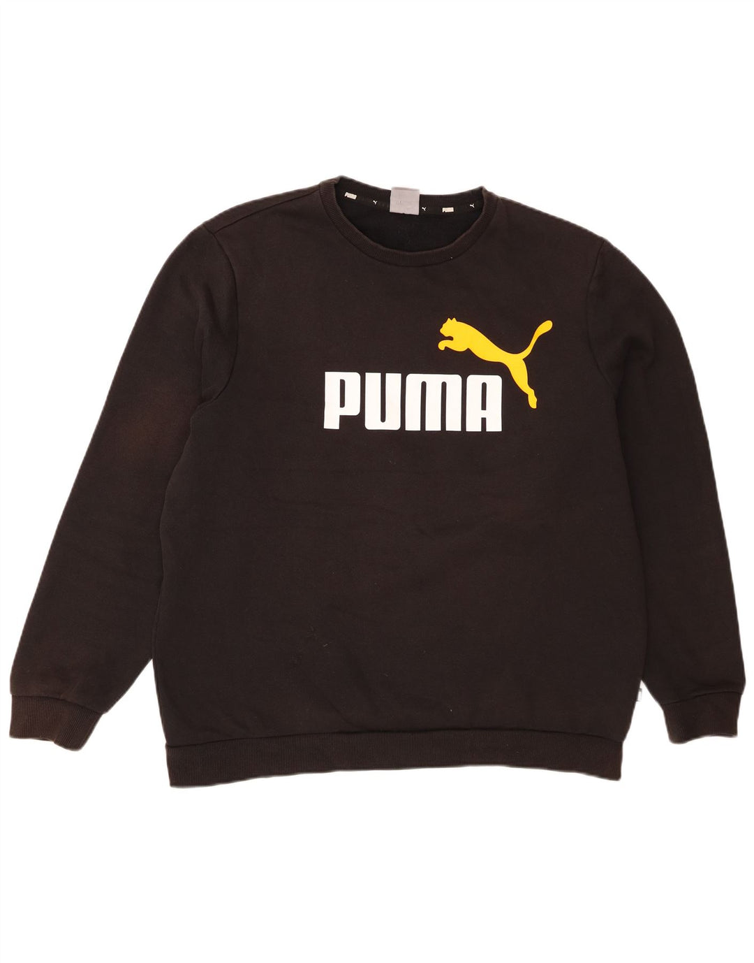 Puma Mens Graphic Sweatshirt Jumper XL Black Cotton