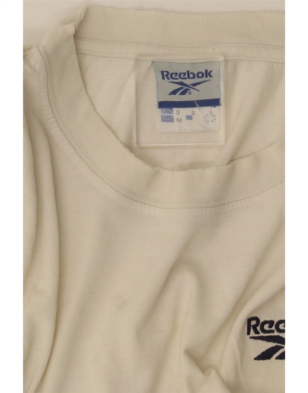 Reebok Mens Loose Fit T-Shirt Top Small White