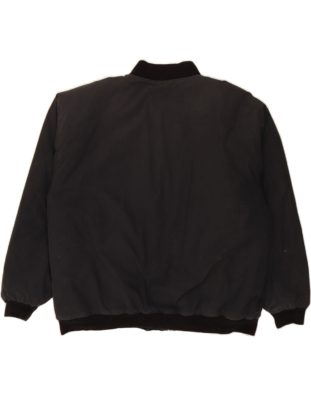 ST. BERNARD Mens Bomber Jacket UK 42 XL Black Polyester Vintage St. Bernard and Second-Hand St. Bernard from Messina Hembry 