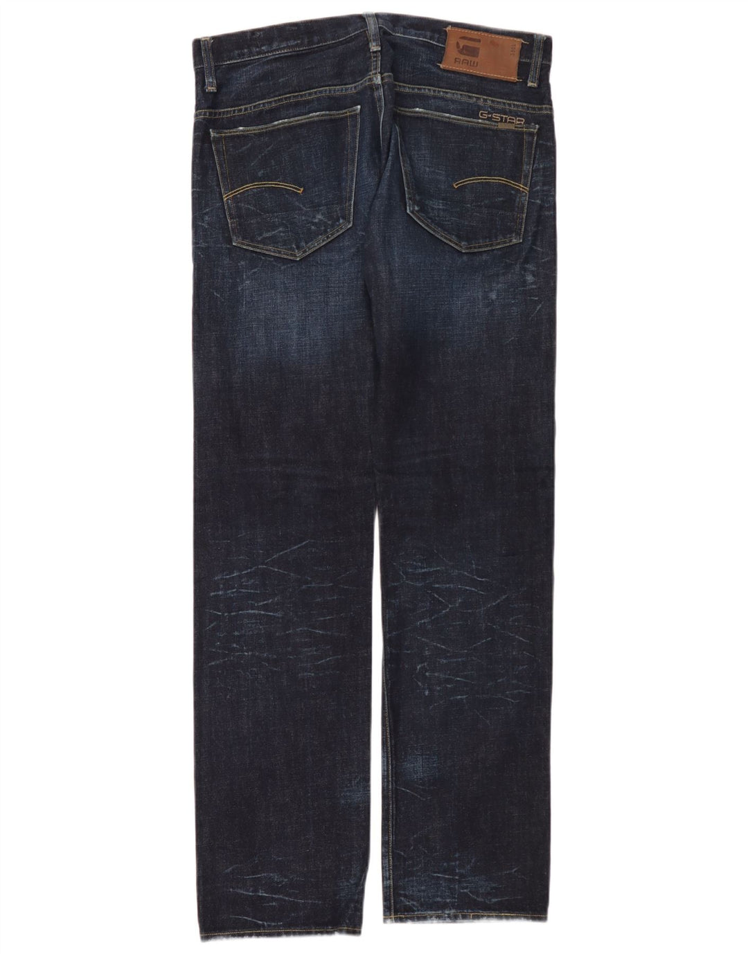 G-Star Mens 3301 Straight Jeans W34 L34 Navy Blue