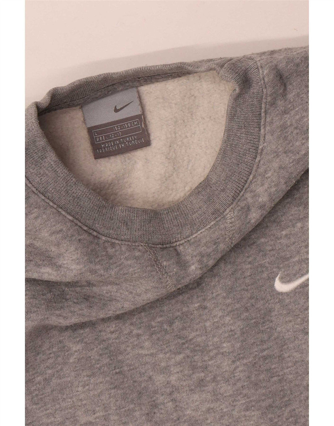 Nike Boys Sweatshirt Jumper 12-13 Years Large Grey Flecked Cotton