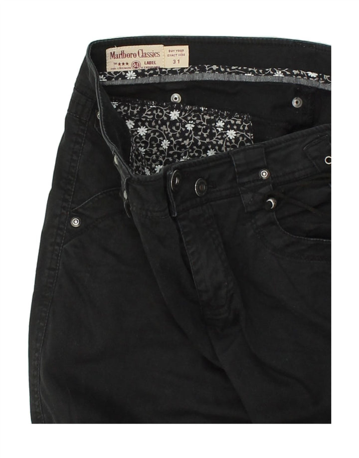 MARLBORO CLASSICS Womens Straight Casual Trousers W31 L28 Black Vintage Marlboro Classics and Second-Hand Marlboro Classics from Messina Hembry 