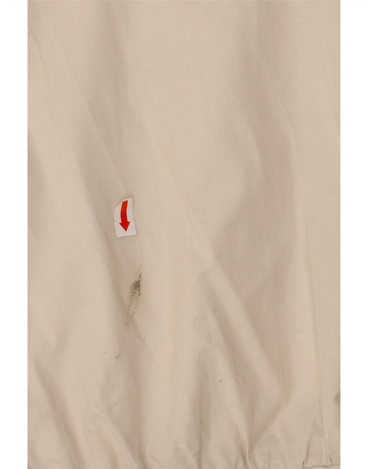 NINO Womens Oversized Bomber Jacket UK 20 2XL Beige Cotton