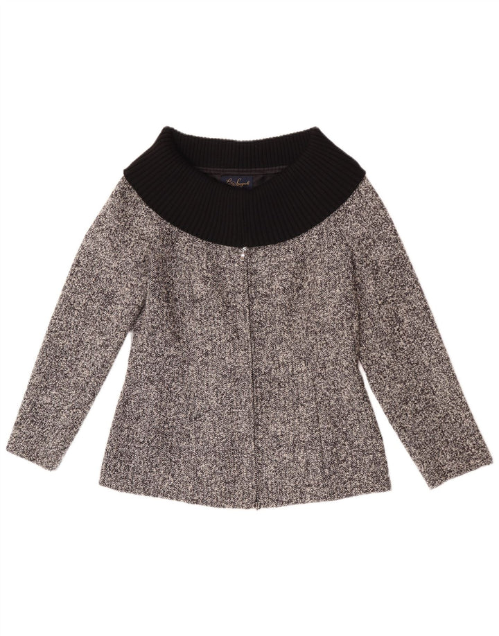 Luisa Spagnoli Womens Blazer Jacket IT 46 Large Grey Flecked Wool
