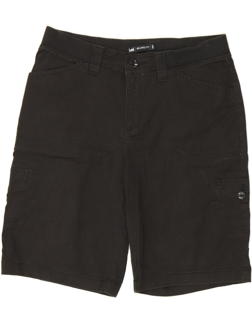 LEE Womens Relaxed Fit Cargo Shorts US 10 Large W32 Black Cotton Vintage Lee and Second-Hand Lee from Messina Hembry 