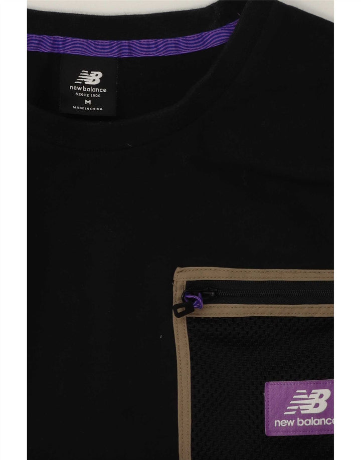 New Balance Mens T-Shirt Top Medium Black