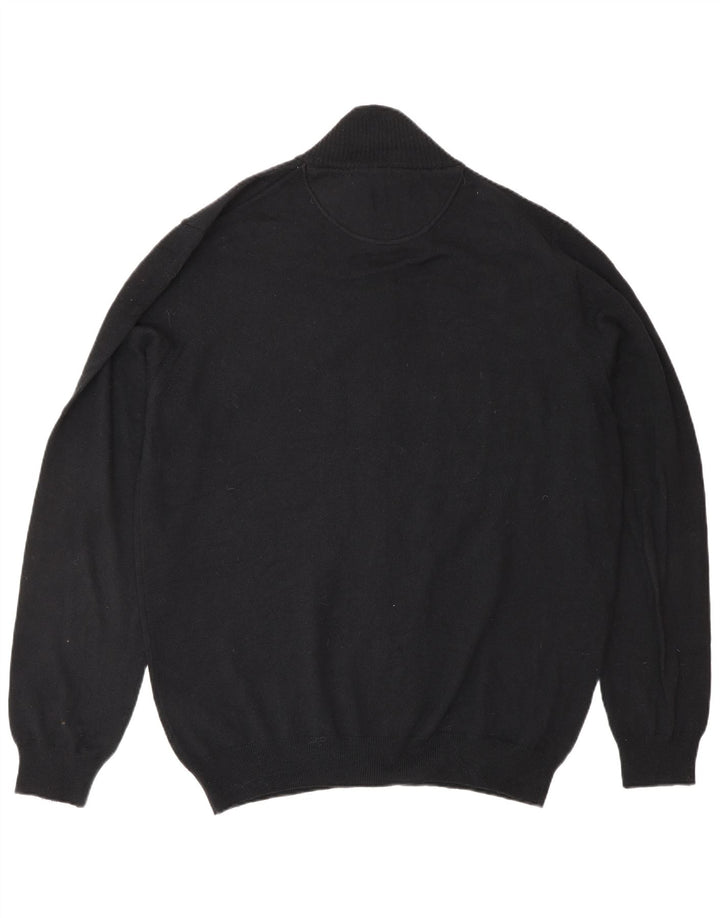 TRUSSARDI JEANS Mens Cardigan Sweater 3XL Black Wool