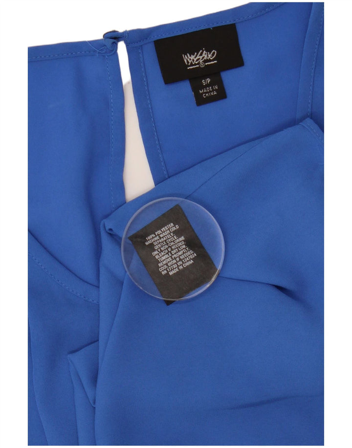 MOSSIMO Womens Sleeveless Blouse Top UK 10 Small Blue Polyester