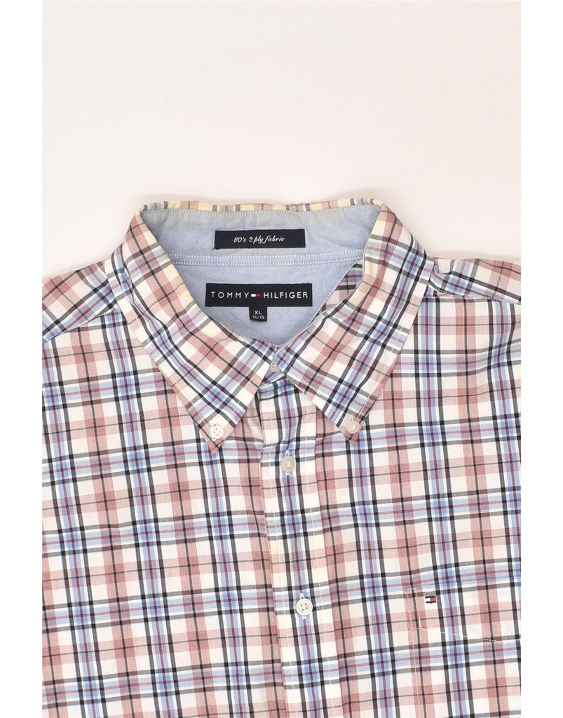 TOMMY HILFIGER Mens Shirt XL Multicoloured Check Cotton | Vintage Tommy Hilfiger | Thrift | Second-Hand Tommy Hilfiger | Used Clothing | Messina Hembry 