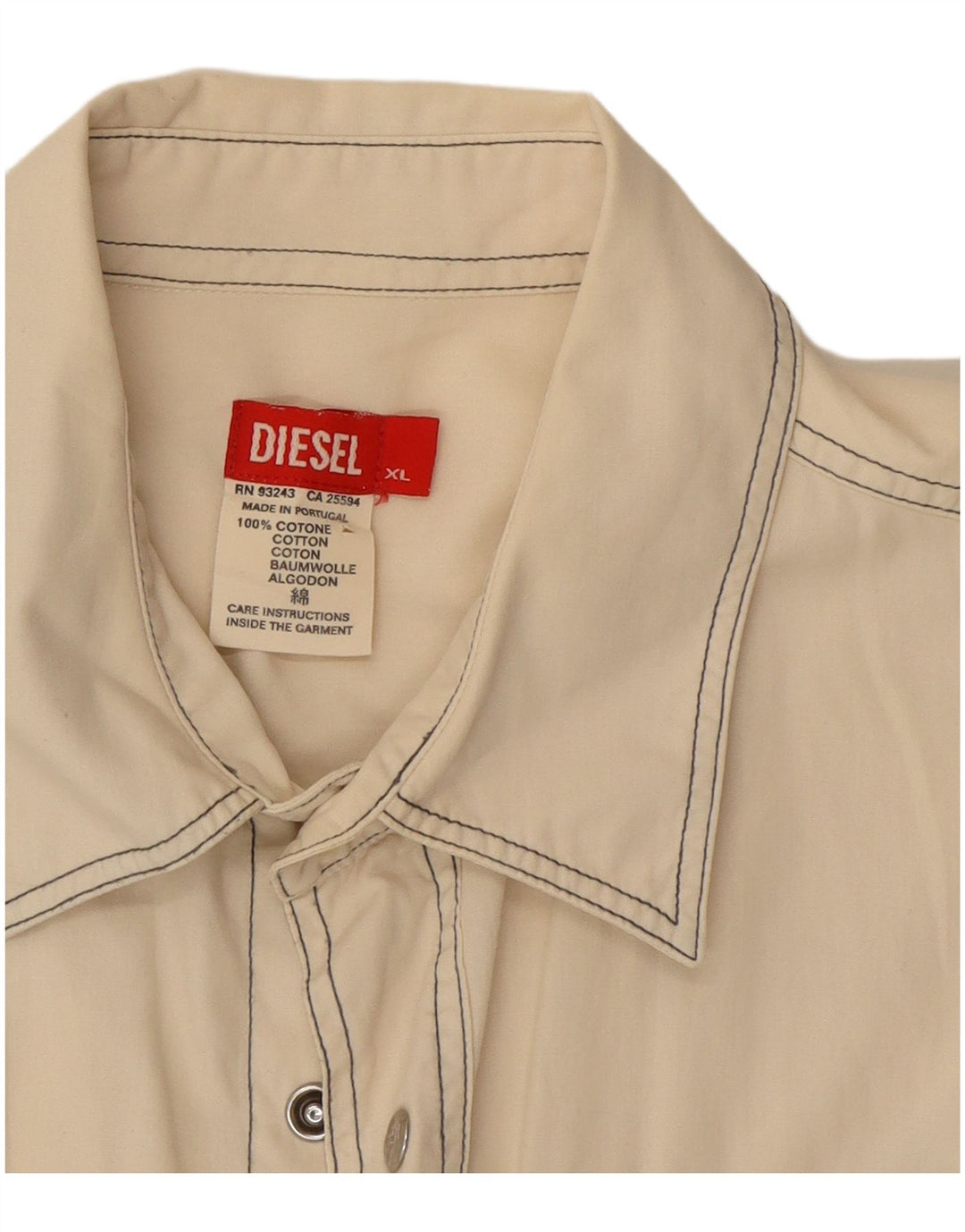 Diesel Mens Shirt XL Off White