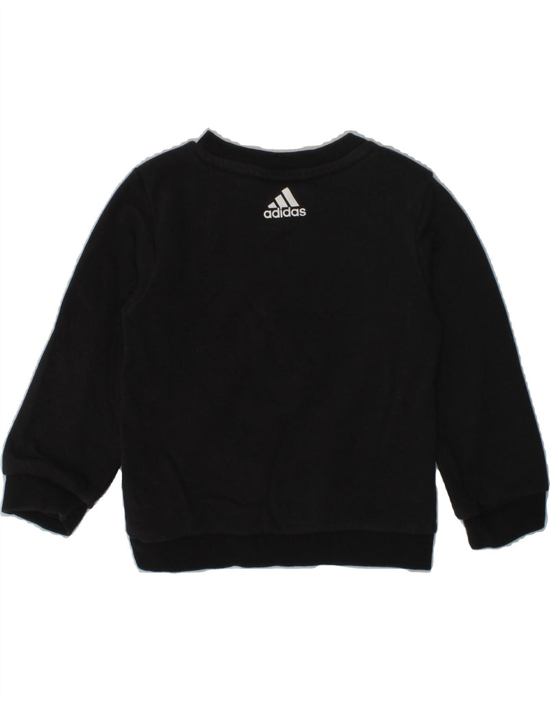 ADIDAS Baby Boys Graphic Sweatshirt Jumper 9-12 Months Black | Vintage Adidas | Thrift | Second-Hand Adidas | Used Clothing | Messina Hembry 